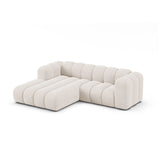 Lupine Modulares 3-Sitzer Ecksofa, Linke Seite, aus Chenille in Leichtes Beige (Eden 2 Pearl), 230x177 cm von Micadoni – Bild 4