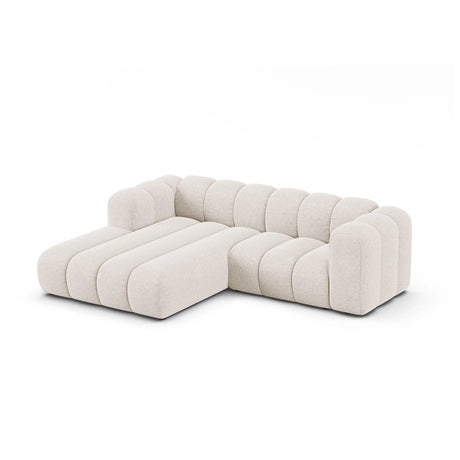 Lupine Modulares 3-Sitzer Ecksofa, Linke Seite, aus Chenille in Leichtes Beige (Eden 2 Pearl), 230x177 cm von Micadoni – Bild 4