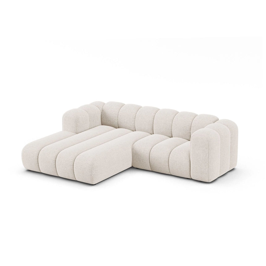 Lupine Modulares 3-Sitzer Ecksofa, Linke Seite, aus Chenille in Leichtes Beige (Eden 2 Pearl), 230x177 cm von Micadoni – Bild 4