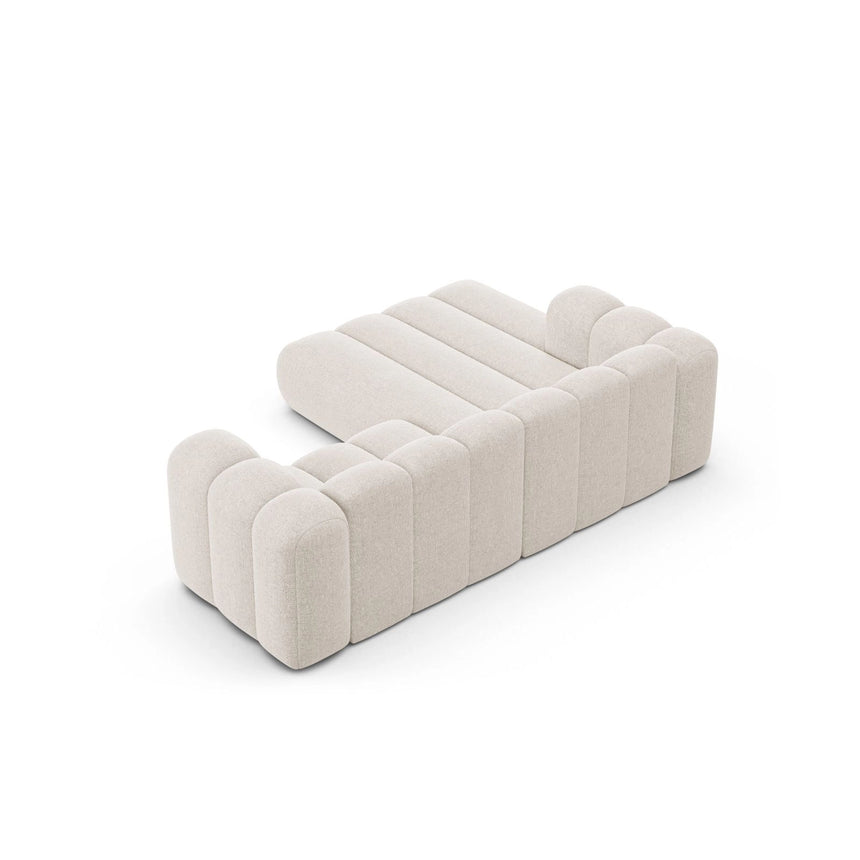 Lupine Modulares 3-Sitzer Ecksofa, Linke Seite, aus Chenille in Leichtes Beige (Eden 2 Pearl), 230x177 cm von Micadoni – Bild 6