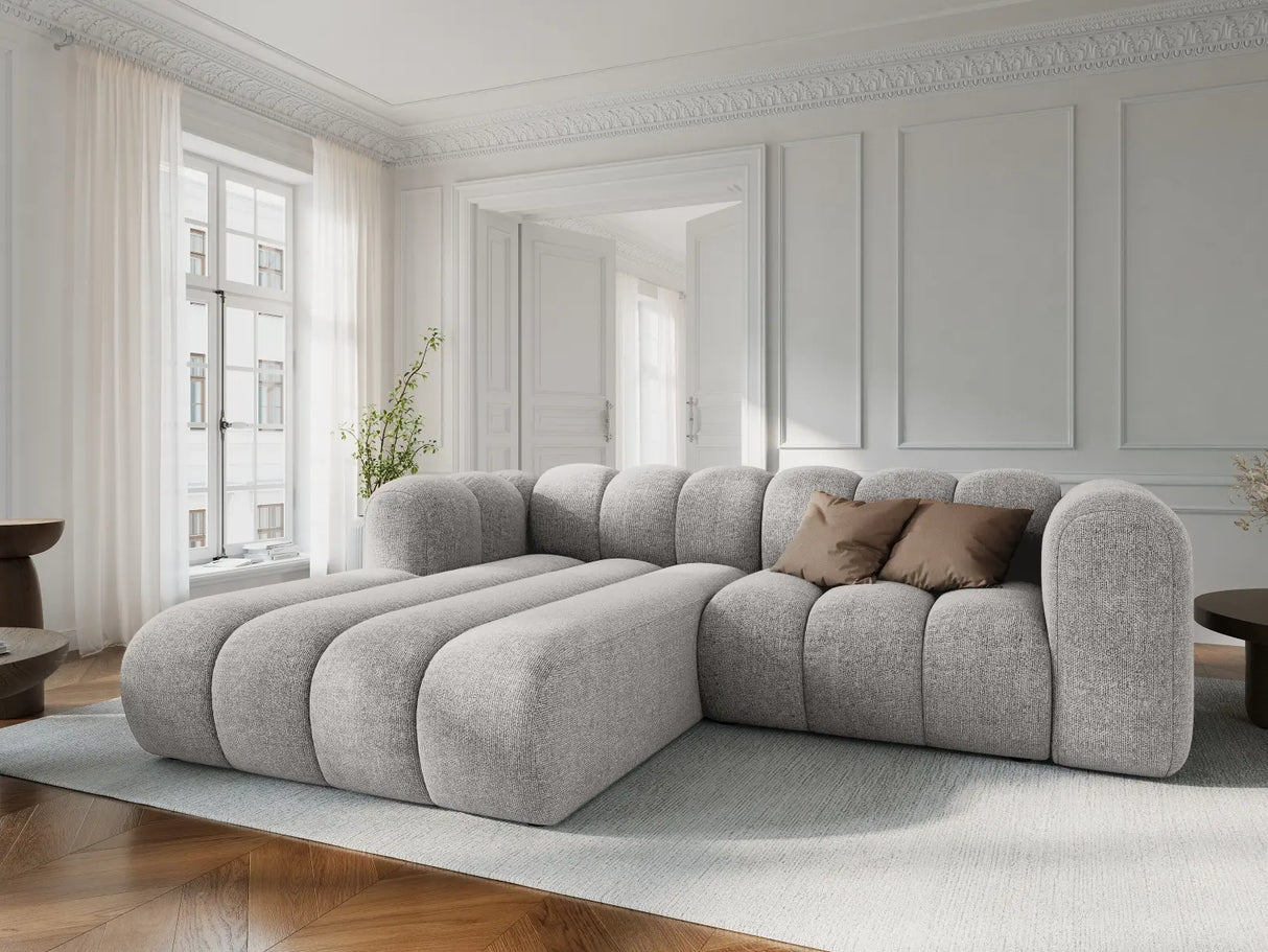 Lupine Modulares 3-Sitzer Ecksofa, Linke Seite, aus Chenille in Marineblau (Eden 16 Deep Blue), 230x177 cm von Micadoni – Bild 2