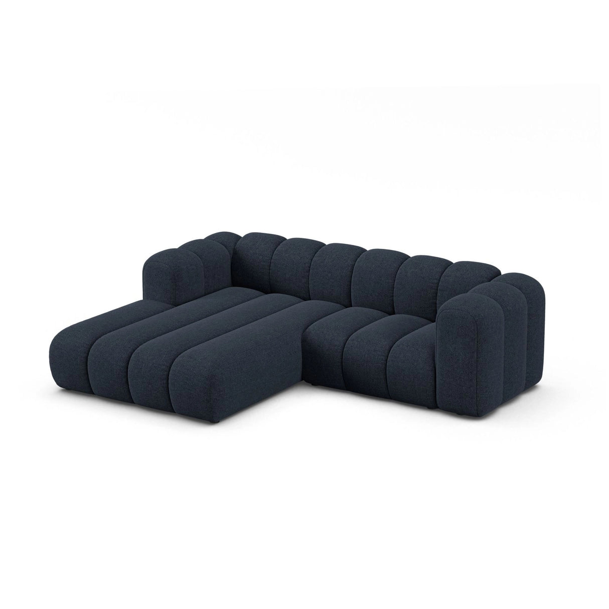 Lupine Modulares 3-Sitzer Ecksofa, Linke Seite, aus Chenille in Marineblau (Eden 16 Deep Blue), 230x177 cm von Micadoni – Bild 4