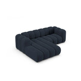 Lupine Modulares 3-Sitzer Ecksofa, Linke Seite, aus Chenille in Marineblau (Eden 16 Deep Blue), 230x177 cm von Micadoni – Bild 5