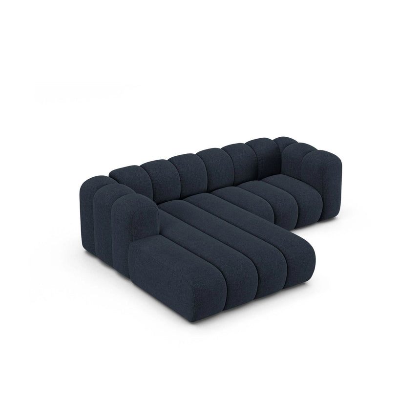 Lupine Modulares 3-Sitzer Ecksofa, Linke Seite, aus Chenille in Marineblau (Eden 16 Deep Blue), 230x177 cm von Micadoni – Bild 5