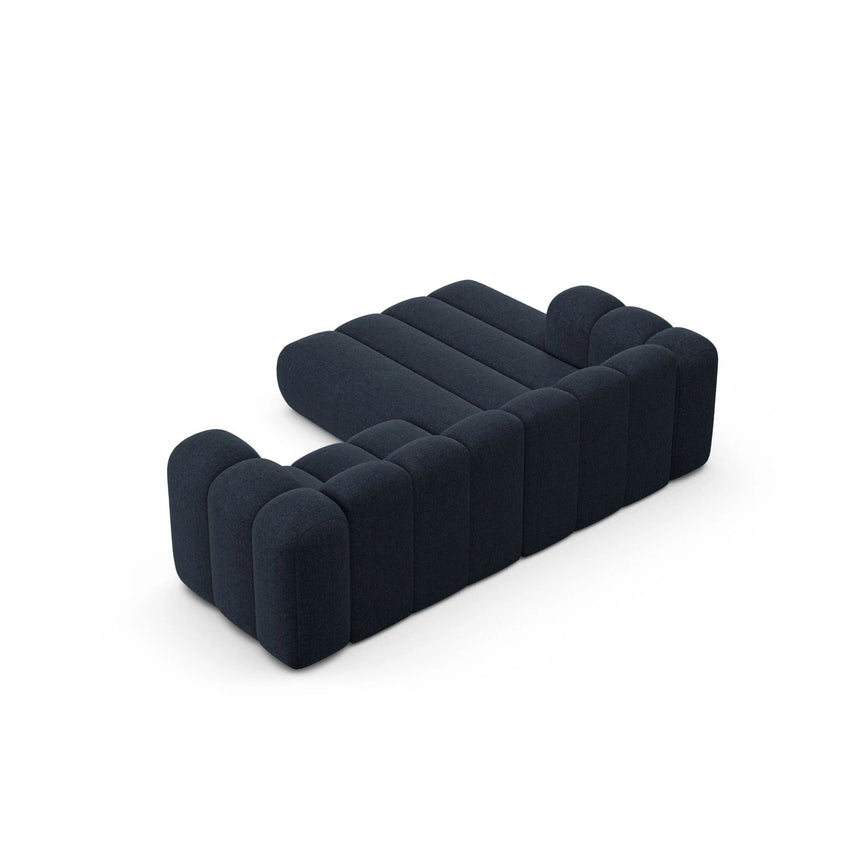 Lupine Modulares 3-Sitzer Ecksofa, Linke Seite, aus Chenille in Marineblau (Eden 16 Deep Blue), 230x177 cm von Micadoni – Bild 6