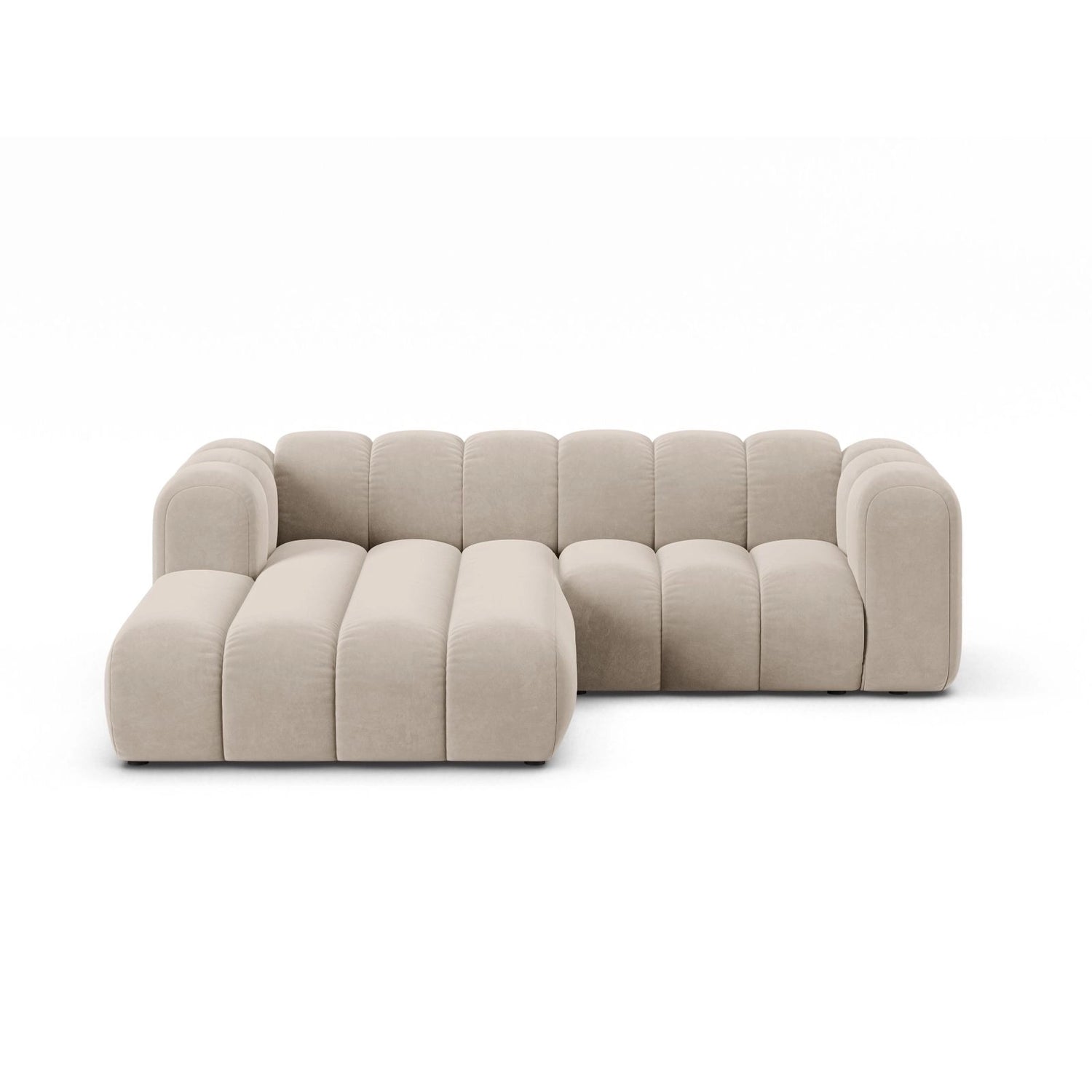 Lupine Modulares 3-Sitzer Ecksofa, Linke Seite, aus Samt, Chenille oder Boucle, 230x177 cm von Micadoni – Bild 1