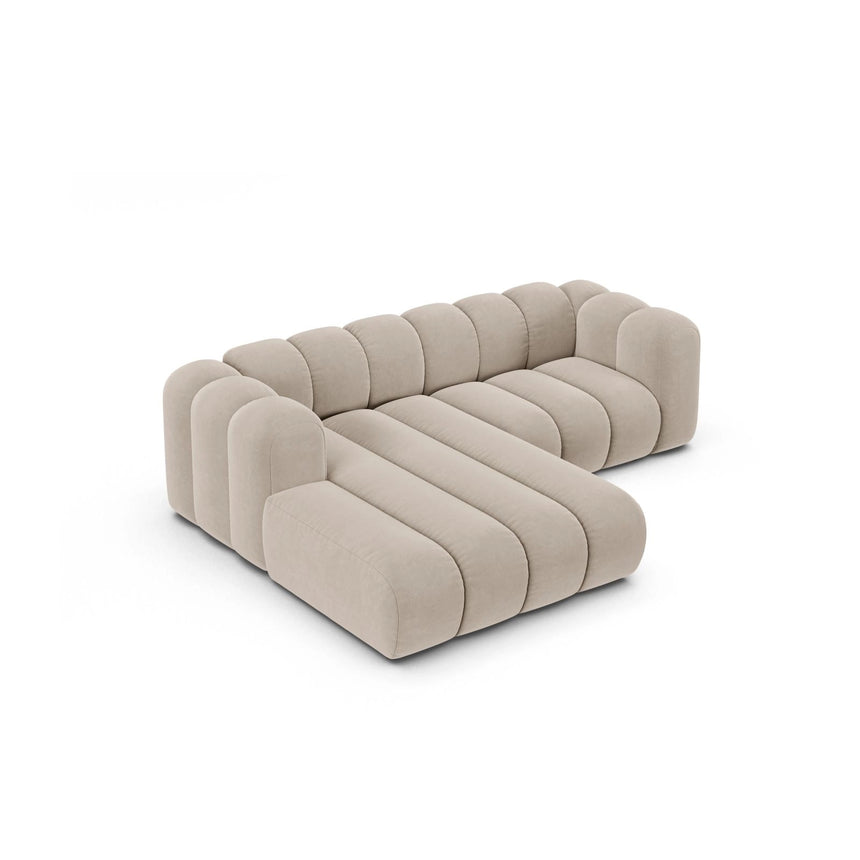 Lupine Modulares 3-Sitzer Ecksofa, Linke Seite, aus Samt, Chenille oder Boucle, 230x177 cm von Micadoni – Bild 4