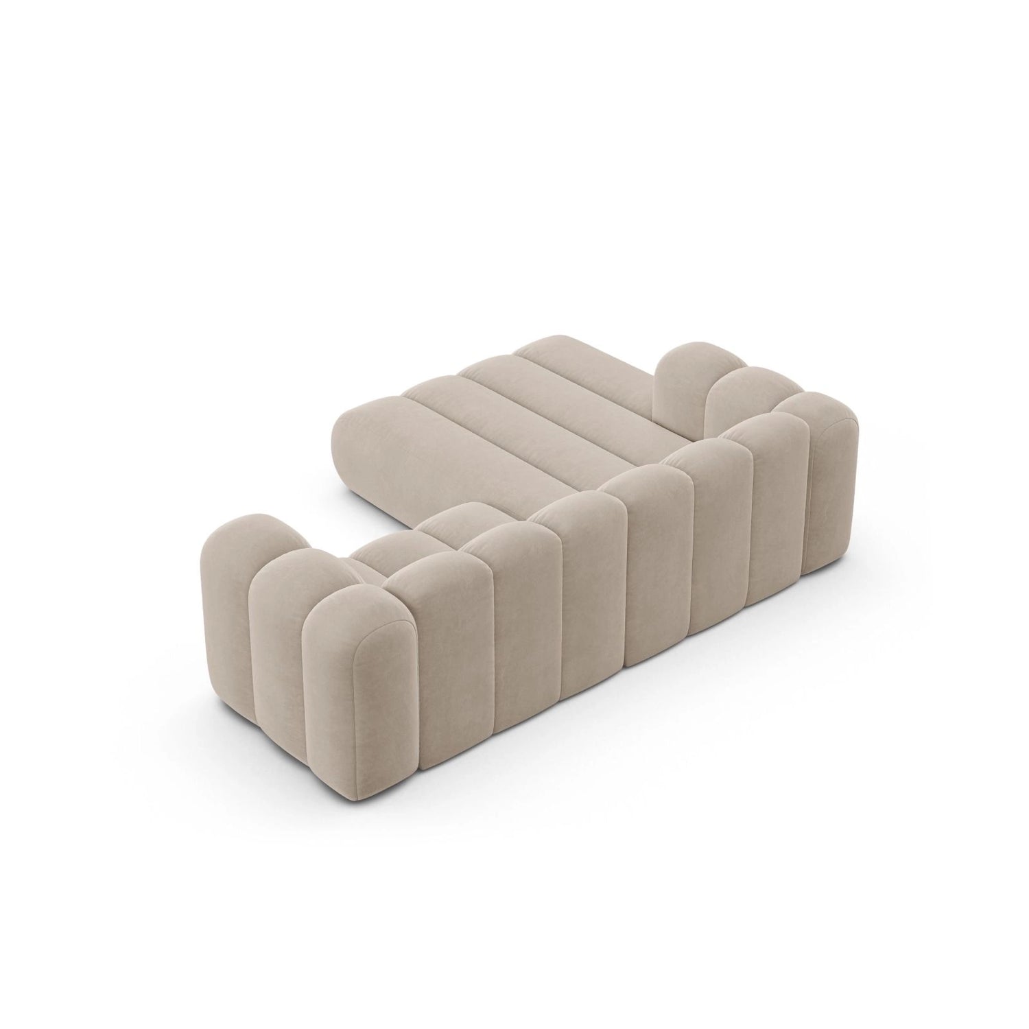 Lupine Modulares 3-Sitzer Ecksofa, Linke Seite, aus Samt, Chenille oder Boucle, 230x177 cm von Micadoni – Bild 5