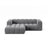 Lupine Modulares 3-Sitzer Ecksofa, Linke Seite, aus Samt in Grau (Salvador 17), 230x177 cm von Micadoni – Bild 1