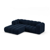 Lupine Modulares 3-Sitzer Ecksofa, Linke Seite, aus Samt in Königsblau (Salvador 5), 230x177 cm von Micadoni – Bild 3