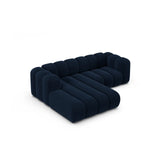 Lupine Modulares 3-Sitzer Ecksofa, Linke Seite, aus Samt in Königsblau (Salvador 5), 230x177 cm von Micadoni – Bild 4