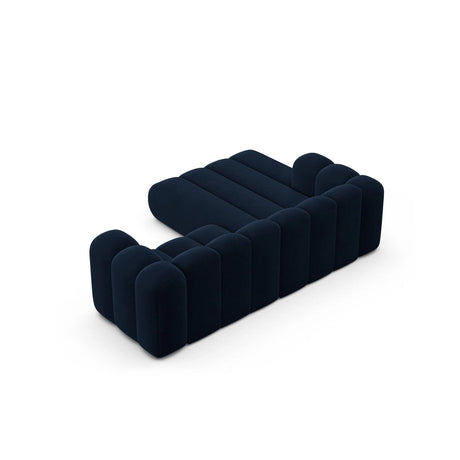 Lupine Modulares 3-Sitzer Ecksofa, Linke Seite, aus Samt in Königsblau (Salvador 5), 230x177 cm von Micadoni – Bild 5