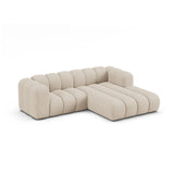 Lupine Modulares 3-Sitzer Ecksofa, Rechte Seite, aus Boucle in Beige (Baloo 2074), 230x177 cm von Micadoni – Bild 3