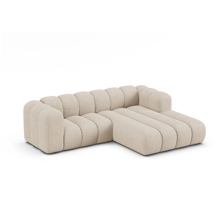 Lupine Modulares 3-Sitzer Ecksofa, Rechte Seite, aus Boucle in Beige (Baloo 2074), 230x177 cm von Micadoni – Bild 3