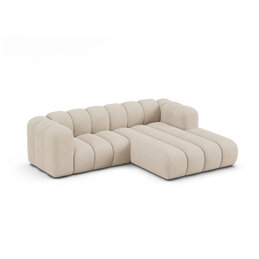 Lupine Modulares 3-Sitzer Ecksofa, Rechte Seite, aus Boucle in Beige (Baloo 2074), 230x177 cm von Micadoni – Bild 3