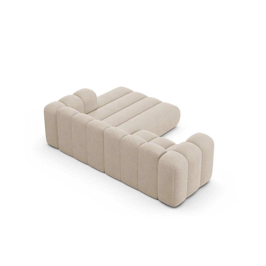 Lupine Modulares 3-Sitzer Ecksofa, Rechte Seite, aus Boucle in Beige (Baloo 2074), 230x177 cm von Micadoni – Bild 5