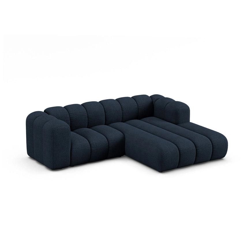 Lupine Modulares 3-Sitzer Ecksofa, Rechte Seite, aus Boucle in Dunkelblau (Baloo 2088), 230x177 cm von Micadoni – Bild 3