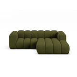 Lupine Modulares 3-Sitzer Ecksofa, Rechte Seite, aus Boucle in Dunkles olivgrün (Baloo 2090), 230x177 cm von Micadoni – Bild 1