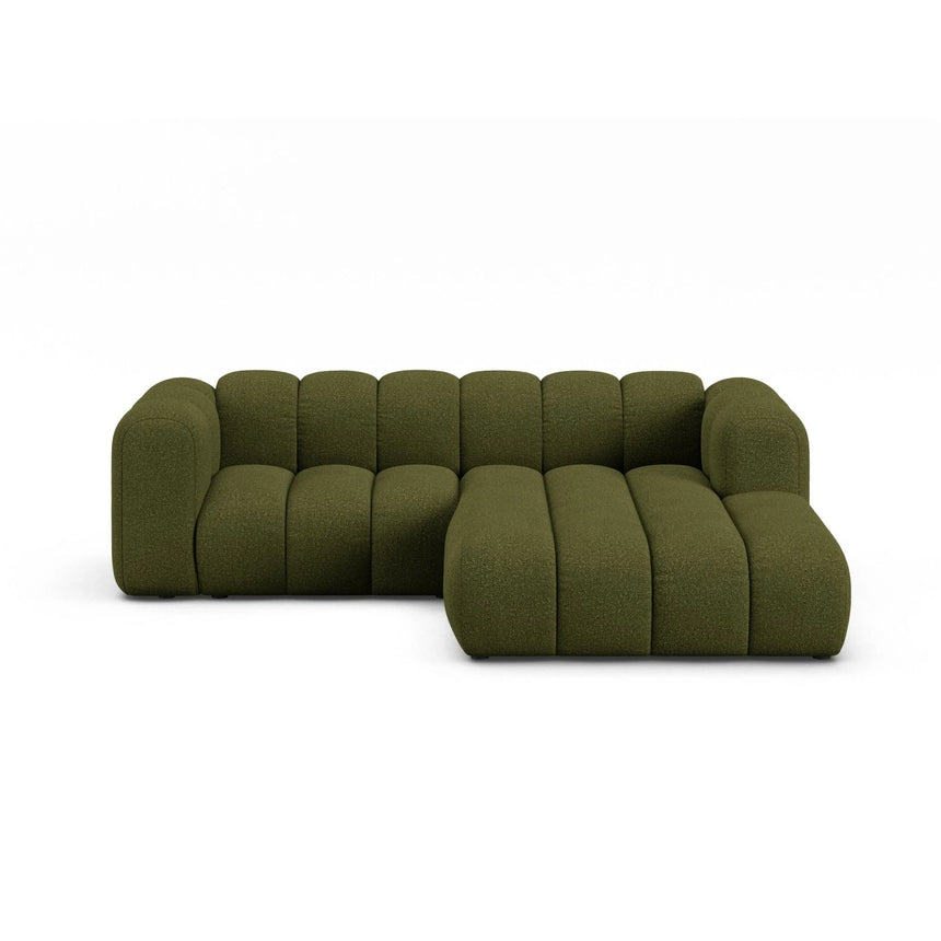 Lupine Modulares 3-Sitzer Ecksofa, Rechte Seite, aus Boucle in Dunkles olivgrün (Baloo 2090), 230x177 cm von Micadoni – Bild 1