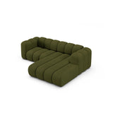 Lupine Modulares 3-Sitzer Ecksofa, Rechte Seite, aus Boucle in Dunkles olivgrün (Baloo 2090), 230x177 cm von Micadoni – Bild 4
