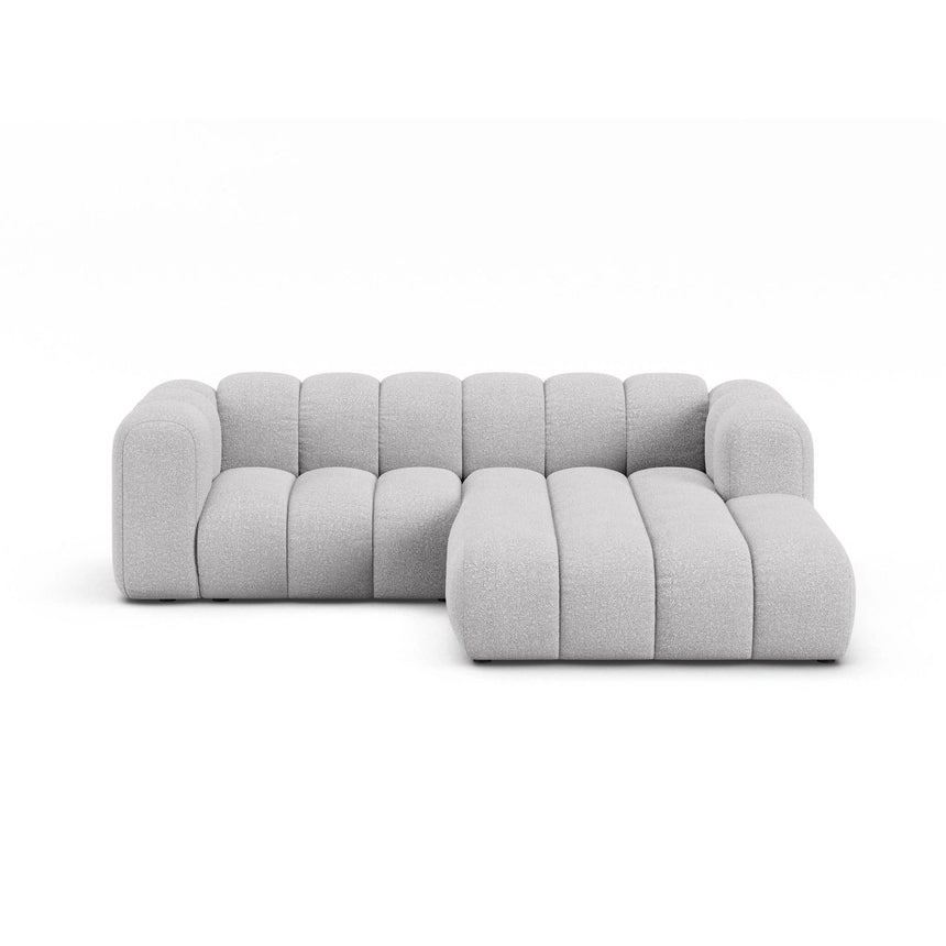 Lupine Modulares 3-Sitzer Ecksofa, Rechte Seite, aus Boucle in Hellgrau (Baloo 2085), 230x177 cm von Micadoni – Bild 1