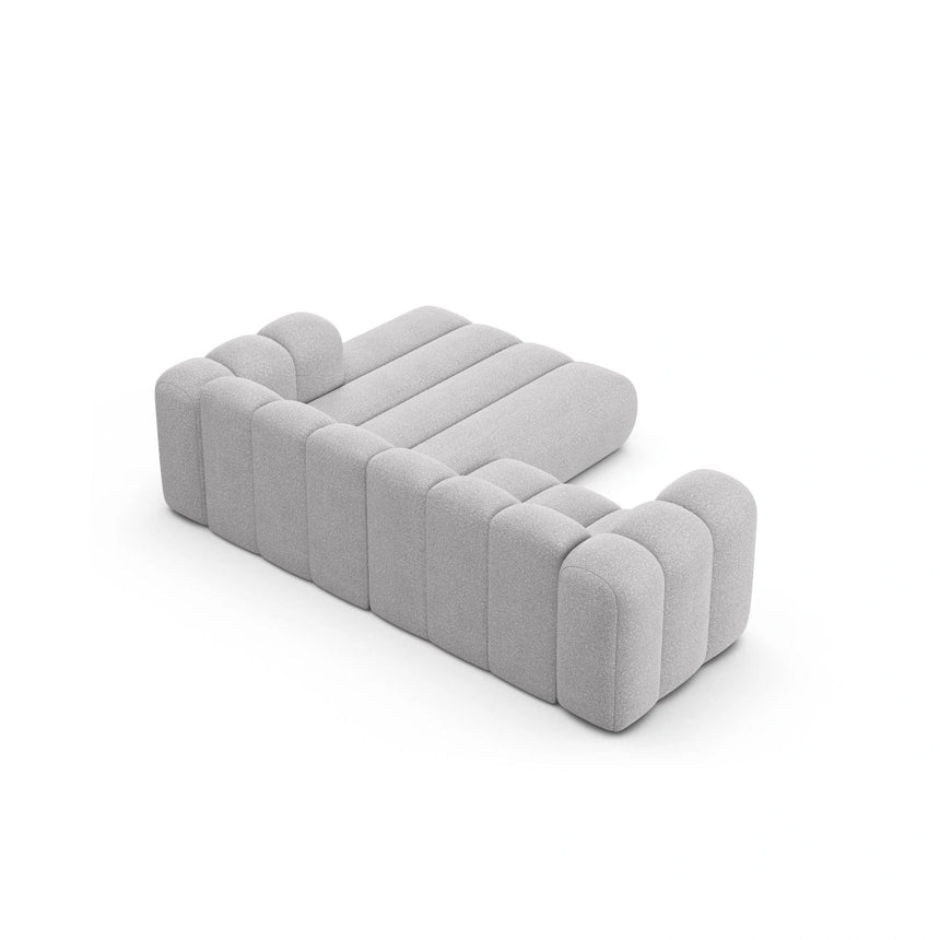 Lupine Modulares 3-Sitzer Ecksofa, Rechte Seite, aus Boucle in Hellgrau (Baloo 2085), 230x177 cm von Micadoni – Bild 5