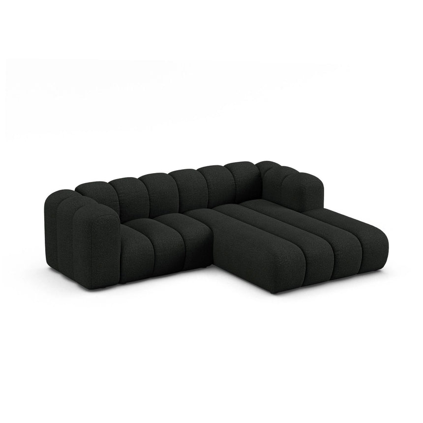 Lupine Modulares 3-Sitzer Ecksofa, Rechte Seite, aus Boucle in Schwarz (Baloo 2082), 230x177 cm von Micadoni – Bild 3