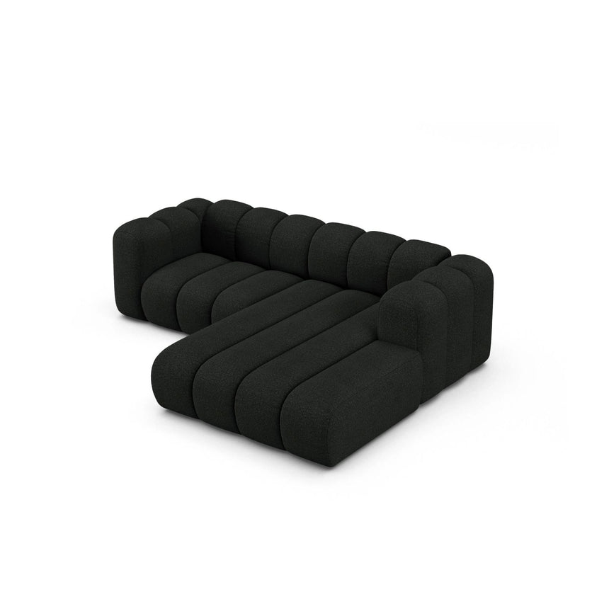 Lupine Modulares 3-Sitzer Ecksofa, Rechte Seite, aus Boucle in Schwarz (Baloo 2082), 230x177 cm von Micadoni – Bild 4