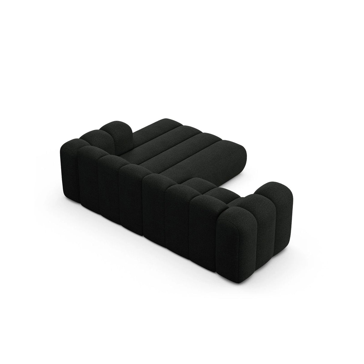 Lupine Modulares 3-Sitzer Ecksofa, Rechte Seite, aus Boucle in Schwarz (Baloo 2082), 230x177 cm von Micadoni – Bild 5