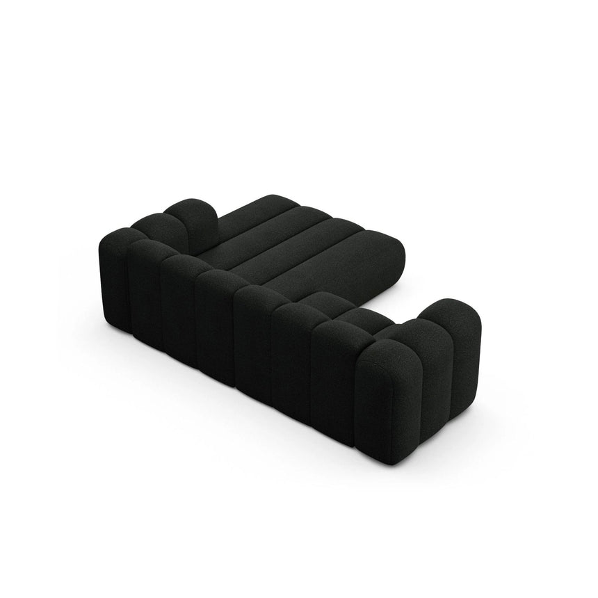 Lupine Modulares 3-Sitzer Ecksofa, Rechte Seite, aus Boucle in Schwarz (Baloo 2082), 230x177 cm von Micadoni – Bild 5