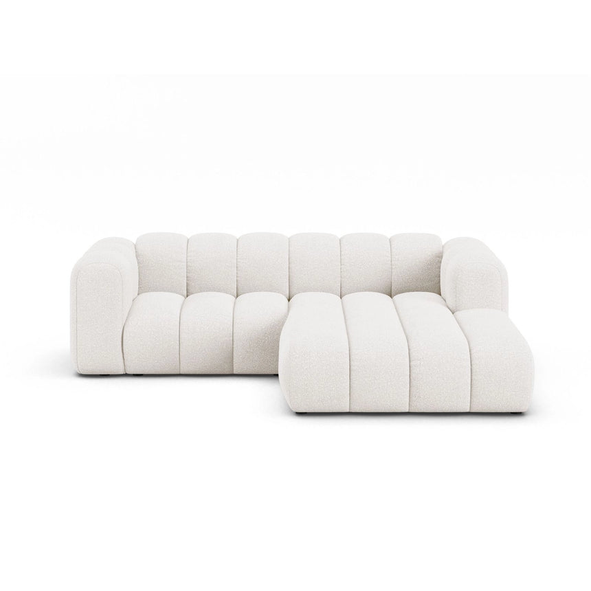 Lupine Modulares 3-Sitzer Ecksofa, Rechte Seite, aus Boucle in Weiß (Baloo 2073), 230x177 cm von Micadoni – Bild 1