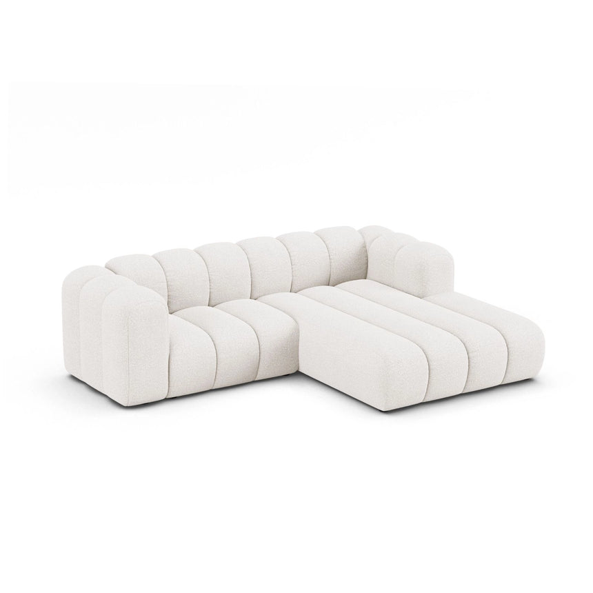Lupine Modulares 3-Sitzer Ecksofa, Rechte Seite, aus Boucle in Weiß (Baloo 2073), 230x177 cm von Micadoni – Bild 3