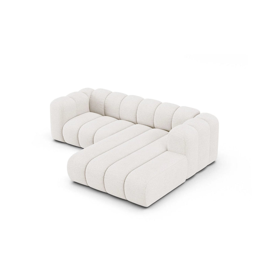 Lupine Modulares 3-Sitzer Ecksofa, Rechte Seite, aus Boucle in Weiß (Baloo 2073), 230x177 cm von Micadoni – Bild 4