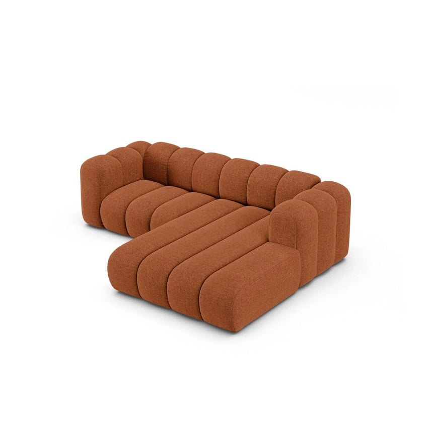 Lupine Modulares 3-Sitzer Ecksofa, Rechte Seite, aus Chenille in Brick (Eden 10 Terra), 230x177 cm von Micadoni – Bild 5