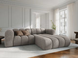 Lupine Modulares 3-Sitzer Ecksofa, Rechte Seite, aus Chenille in Dunkelbeige (Eden 4 Beige), 230x177 cm von Micadoni – Bild 2