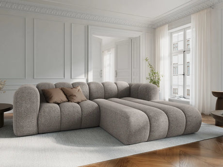 Lupine Modulares 3-Sitzer Ecksofa, Rechte Seite, aus Chenille in Dunkelbeige (Eden 4 Beige), 230x177 cm von Micadoni – Bild 2