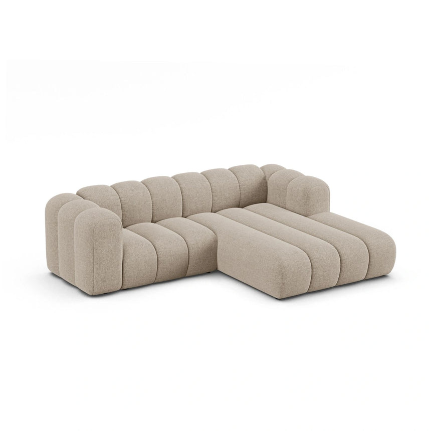 Lupine Modulares 3-Sitzer Ecksofa, Rechte Seite, aus Chenille in Dunkelbeige (Eden 4 Beige), 230x177 cm von Micadoni – Bild 4