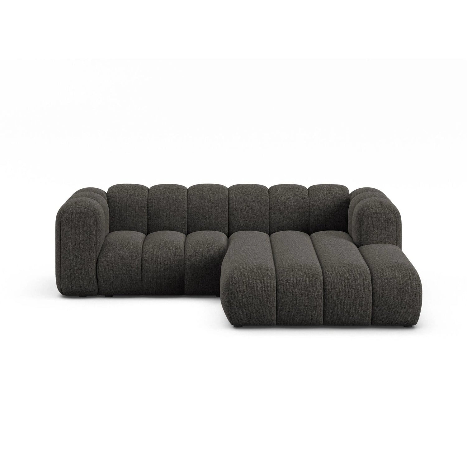Lupine Modulares 3-Sitzer Ecksofa, Rechte Seite, aus Chenille in Dunkelgrau (Eden 20 Graphite), 230x177 cm von Micadoni – Bild 1