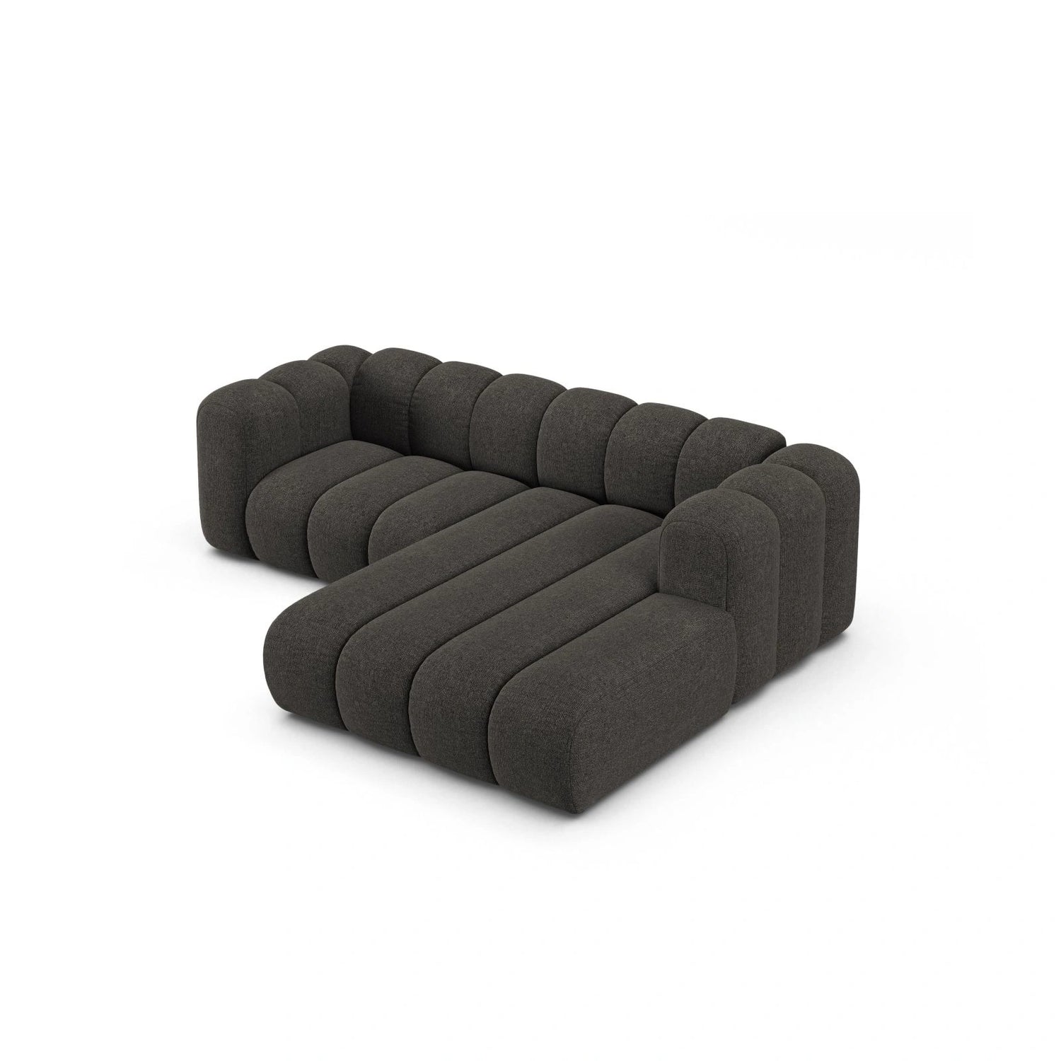 Lupine Modulares 3-Sitzer Ecksofa, Rechte Seite, aus Chenille in Dunkelgrau (Eden 20 Graphite), 230x177 cm von Micadoni – Bild 5