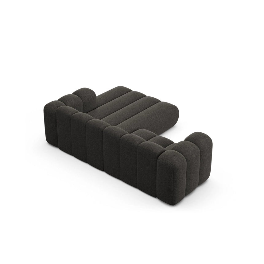 Lupine Modulares 3-Sitzer Ecksofa, Rechte Seite, aus Chenille in Dunkelgrau (Eden 20 Graphite), 230x177 cm von Micadoni – Bild 6