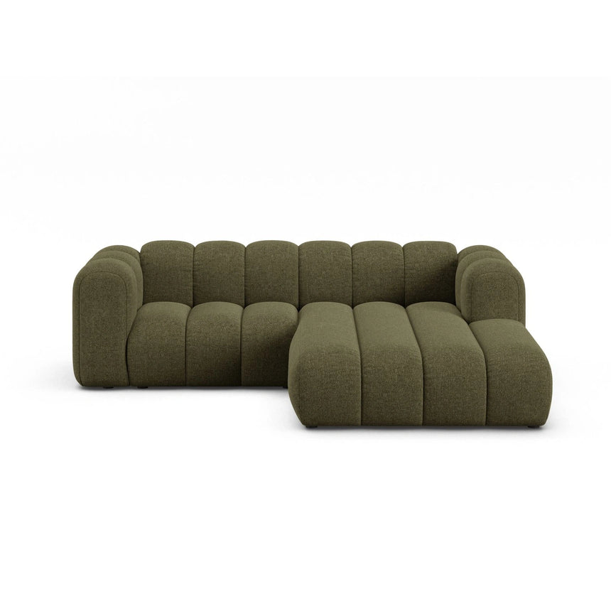 Lupine Modulares 3-Sitzer Ecksofa, Rechte Seite, aus Chenille in Grün (Eden 12 Olive), 230x177 cm von Micadoni – Bild 1