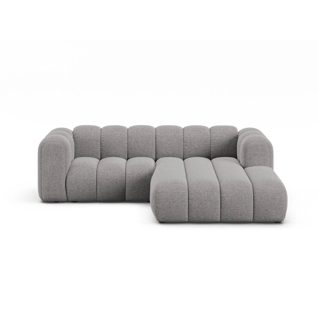 Lupine Modulares 3-Sitzer Ecksofa, Rechte Seite, aus Chenille in Hellgrau (Eden 18 Grey), 230x177 cm von Micadoni – Bild 1