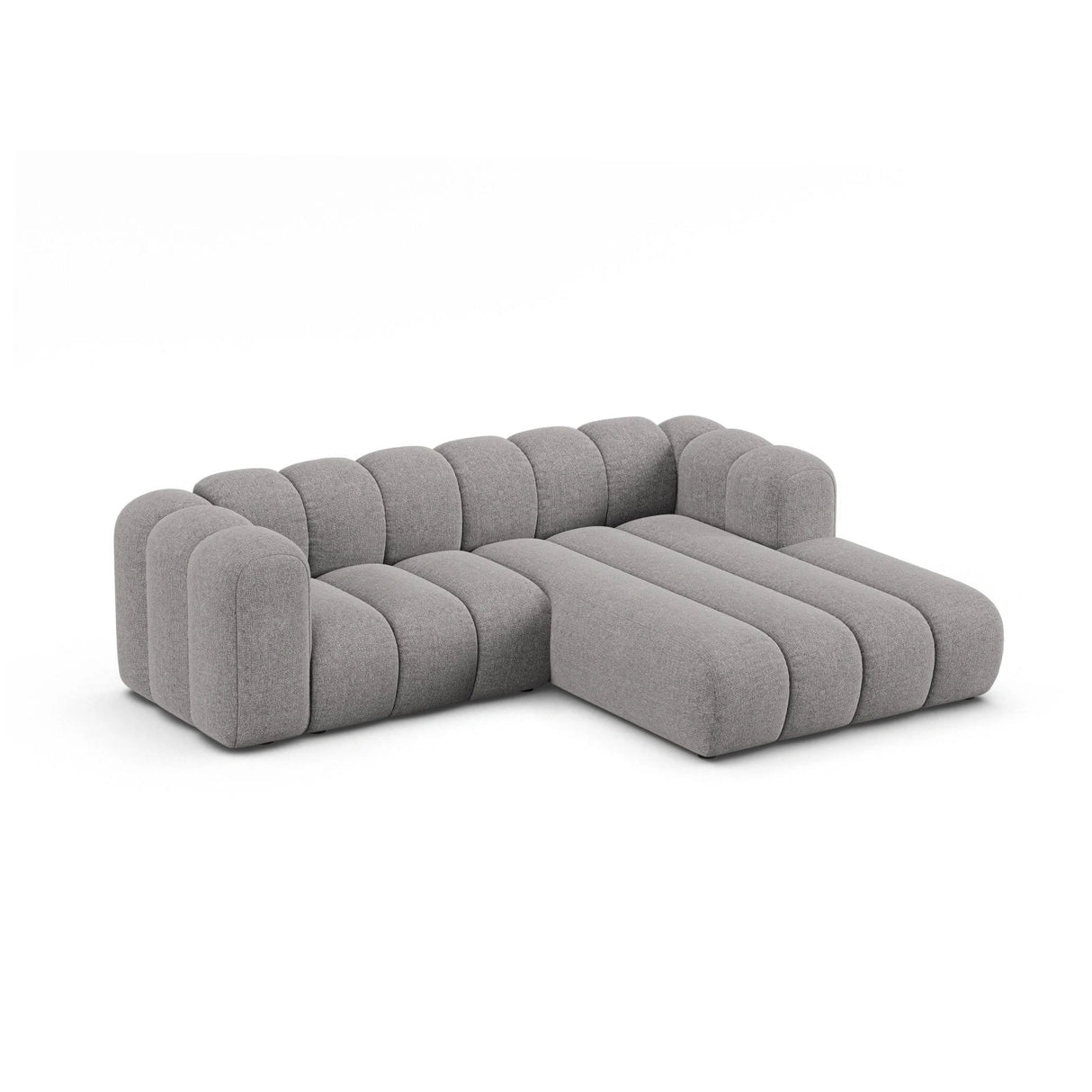 Lupine Modulares 3-Sitzer Ecksofa, Rechte Seite, aus Chenille in Hellgrau (Eden 18 Grey), 230x177 cm von Micadoni – Bild 4