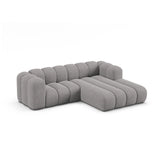 Lupine Modulares 3-Sitzer Ecksofa, Rechte Seite, aus Chenille in Hellgrau (Eden 18 Grey), 230x177 cm von Micadoni – Bild 4