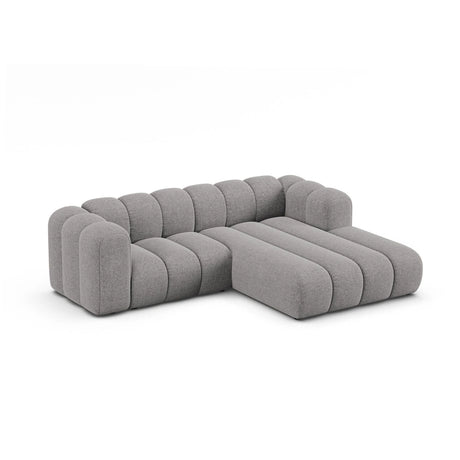 Lupine Modulares 3-Sitzer Ecksofa, Rechte Seite, aus Chenille in Hellgrau (Eden 18 Grey), 230x177 cm von Micadoni – Bild 4