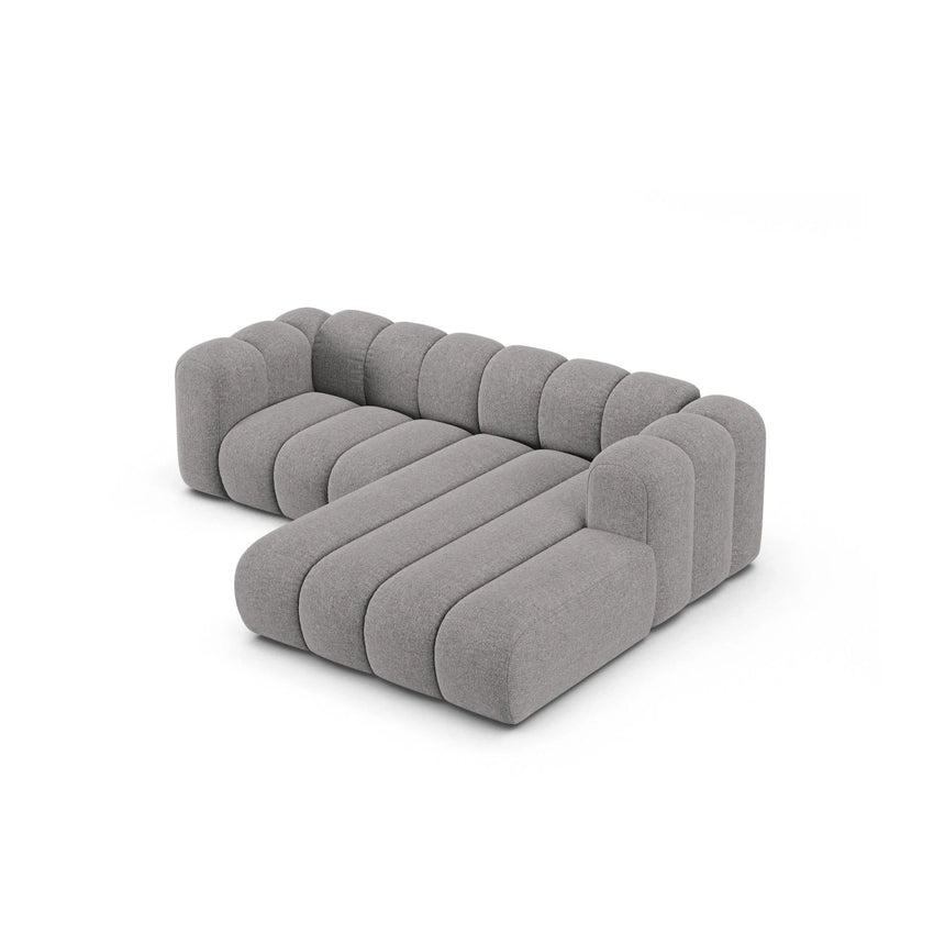 Lupine Modulares 3-Sitzer Ecksofa, Rechte Seite, aus Chenille in Hellgrau (Eden 18 Grey), 230x177 cm von Micadoni – Bild 5