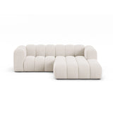 Lupine Modulares 3-Sitzer Ecksofa, Rechte Seite, aus Chenille in Leichtes Beige (Eden 2 Pearl), 230x177 cm von Micadoni – Bild 1
