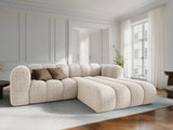 Lupine Modulares 3-Sitzer Ecksofa, Rechte Seite, aus Chenille in Leichtes Beige (Eden 2 Pearl), 230x177 cm von Micadoni – Bild 2