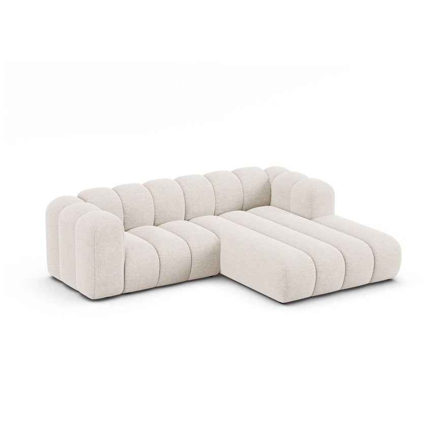 Lupine Modulares 3-Sitzer Ecksofa, Rechte Seite, aus Chenille in Leichtes Beige (Eden 2 Pearl), 230x177 cm von Micadoni – Bild 4