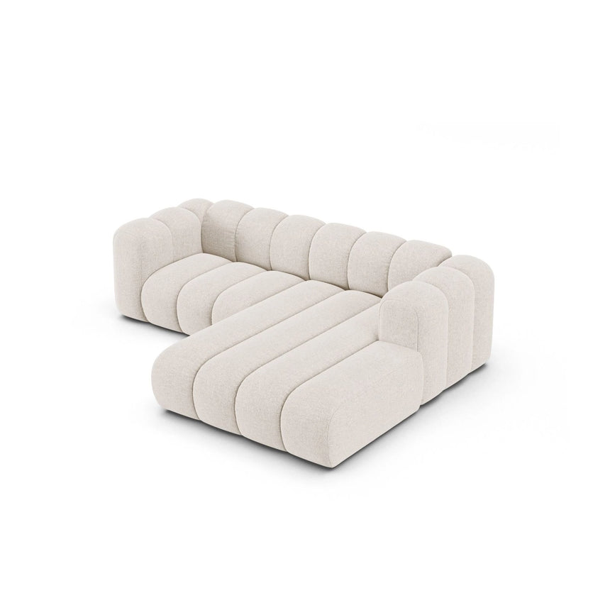Lupine Modulares 3-Sitzer Ecksofa, Rechte Seite, aus Chenille in Leichtes Beige (Eden 2 Pearl), 230x177 cm von Micadoni – Bild 5